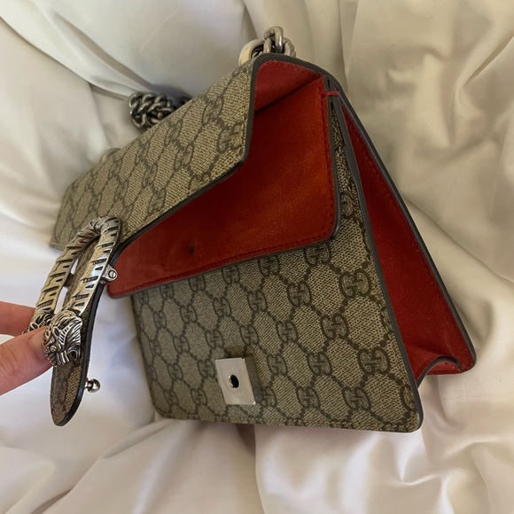 GUCCI DIONYSUS GG SUPREME MINI BAG RED - Picture 4 of 7
